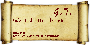 Góliáth Tünde névjegykártya